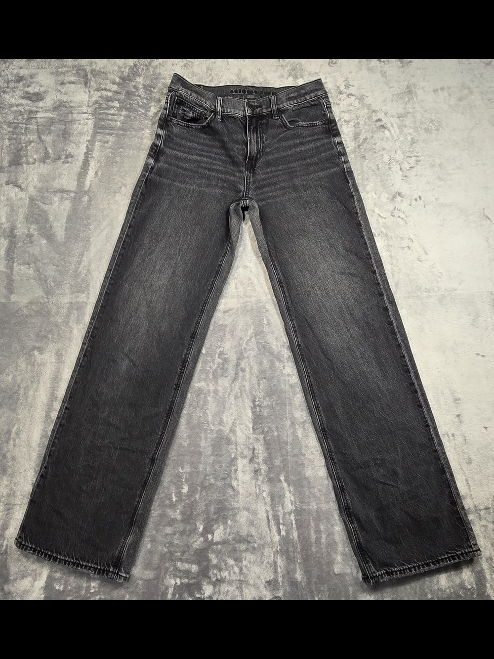 American Eagle Women's Stovepipe Jeans Strigid Size 0 Black Gray Denim High Rise